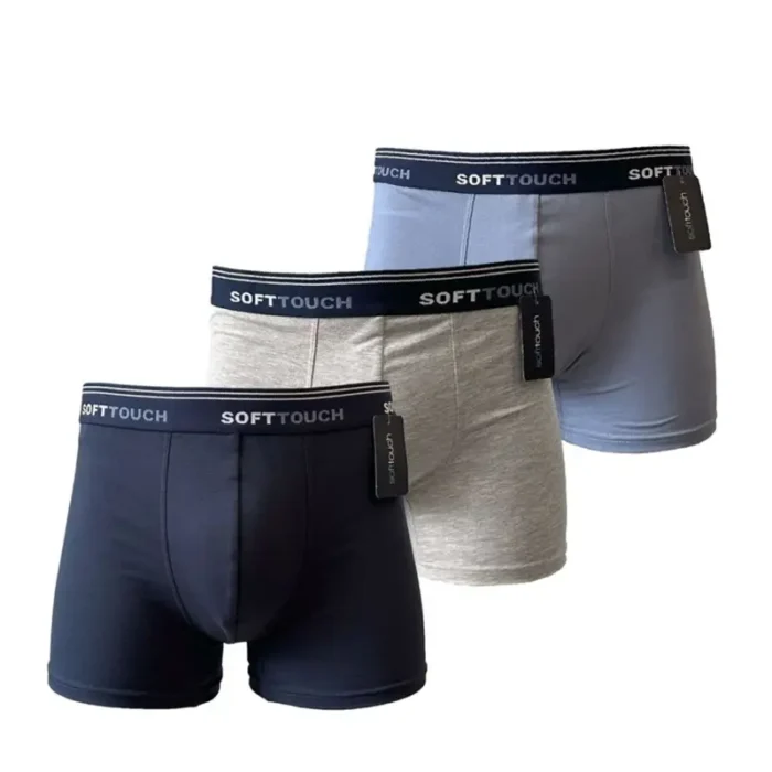 Boxers de algodón lisos para hombre.