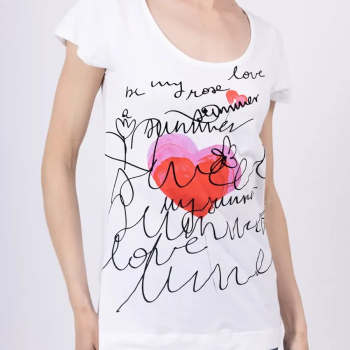 Camiseta estampada de algodón
