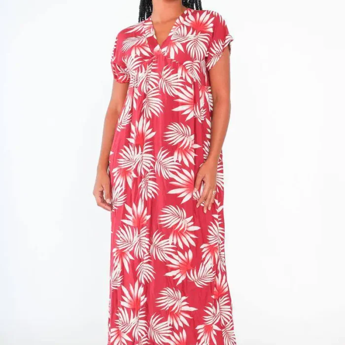 Vestido largo con estampado floral