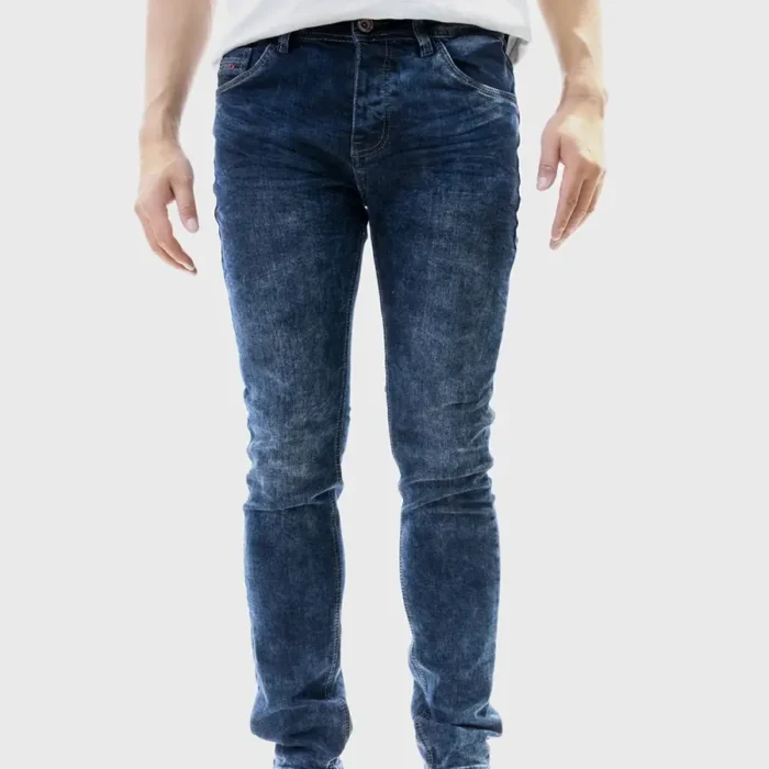 Vaqueros slim azul lavado