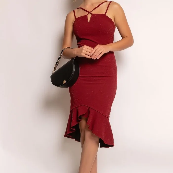 Vestido de cuello redondo sin mangas