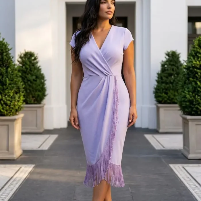 Vestido Corto con Volante