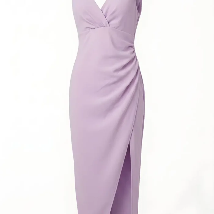 Vestido de Tirantes con Detalle Drapeado
